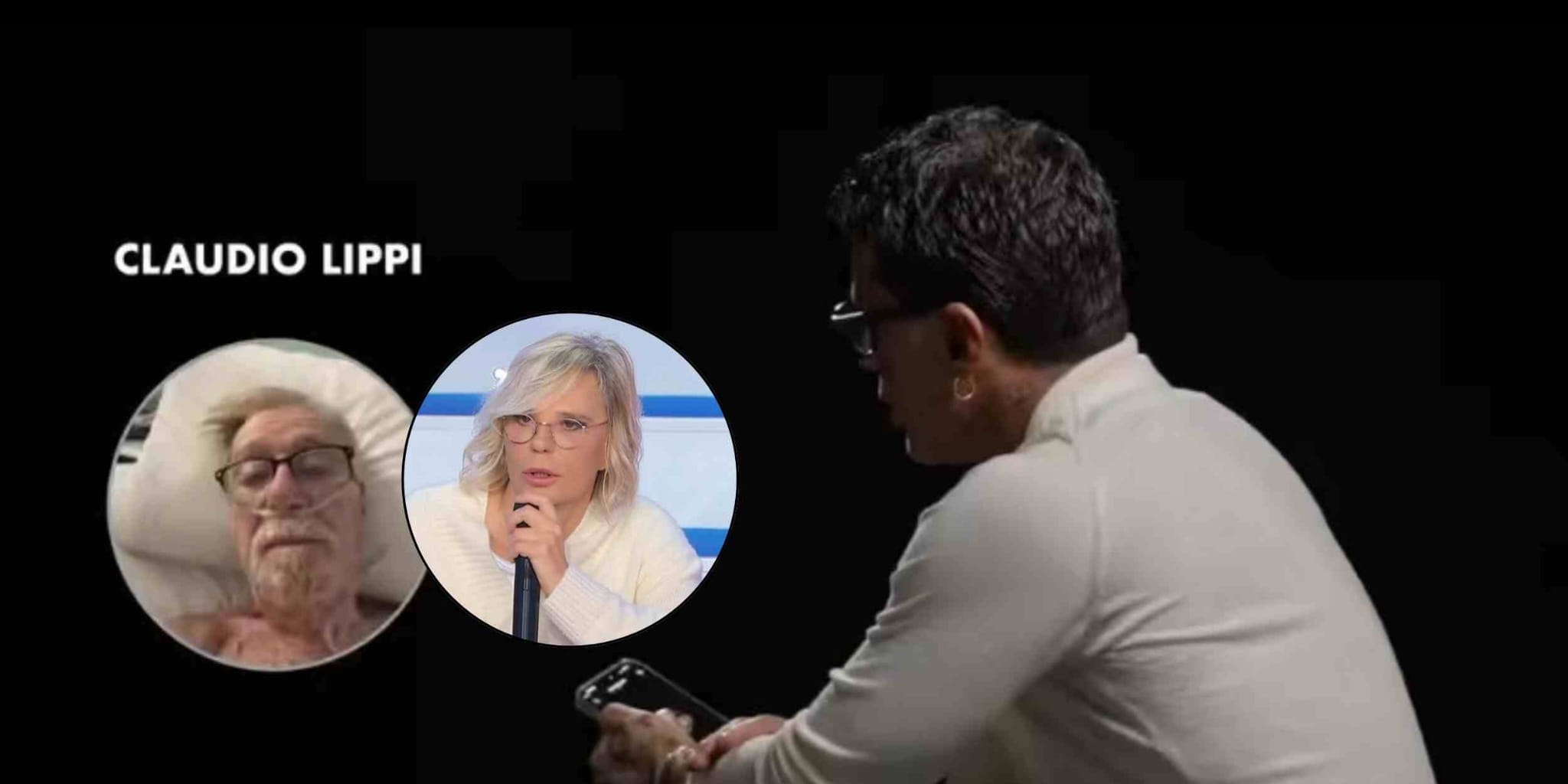 Falsissimo, Claudio Lippi chiama Fabrizio Corona dall’ospedale: citata Maria De Filippi