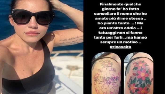 Gossip news, Eliana Michelazzo cancella il tatuaggio di Simone Coppi e scrive