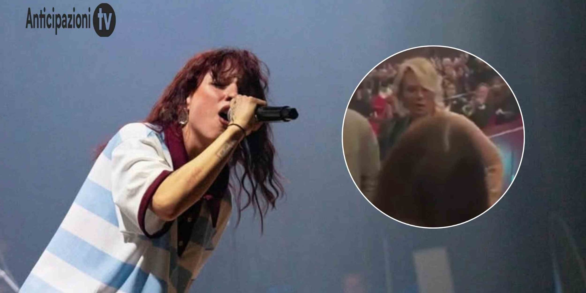 Maria De Filippi al concerto di Angelina Mango: caos e reazione della conduttrice