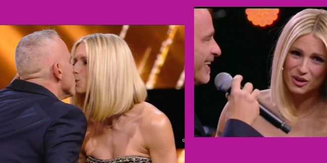 Michelle Hunziker ed Eros Ramazzotti: scatta il bacio in tv, dopo la rottura