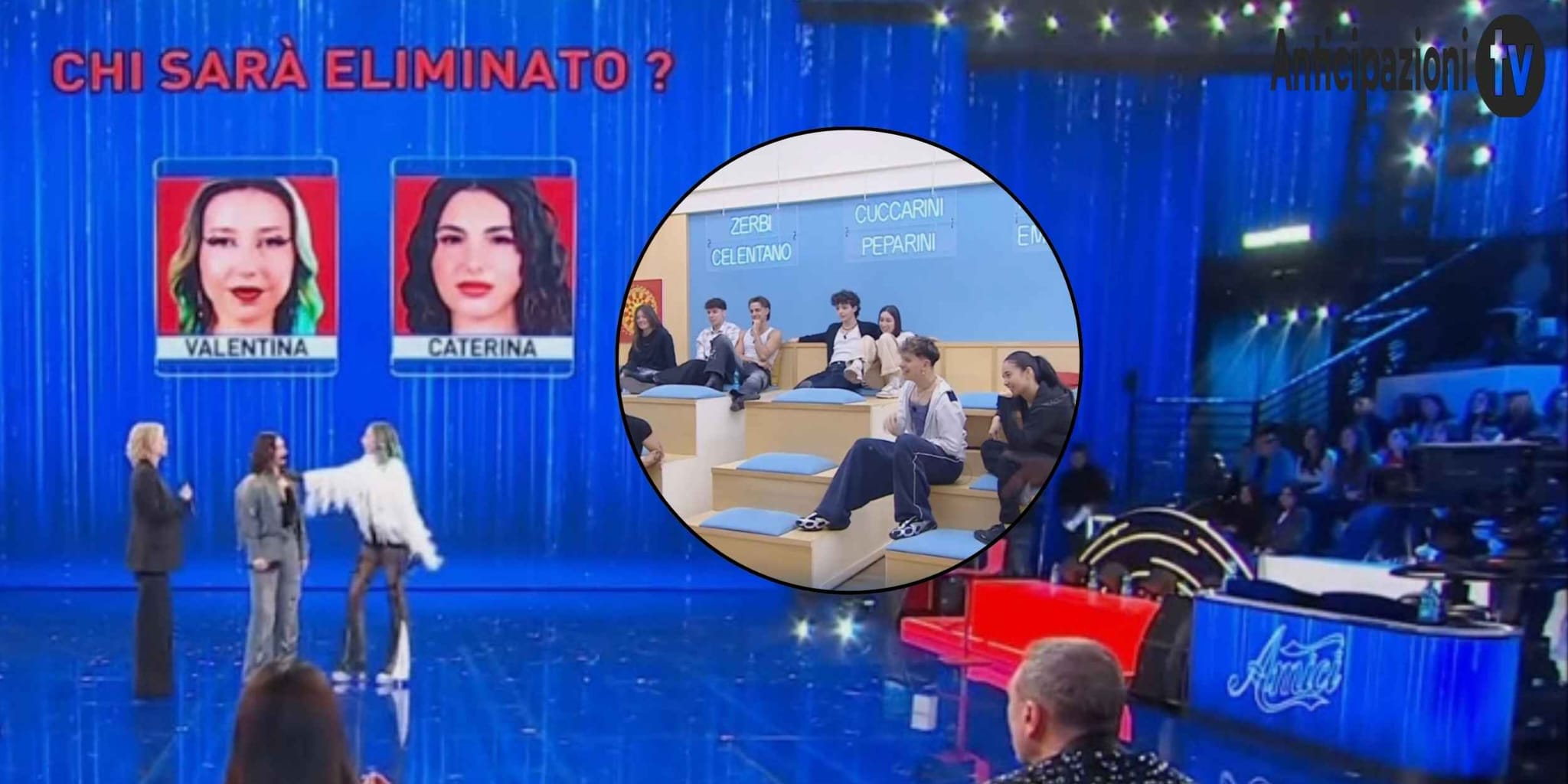 Serale Amici 25, registrazione 4 aprile 2026: chi esce tra Valentina e Caterina, ospiti e anticipazioni