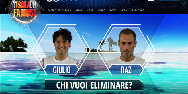 Isola dei famosi 2017: strategia al femminile, Giulio e Raz i nominati