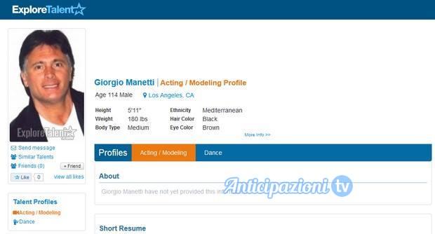 Uomini e Donne news: trono over, Giorgio Manetti ha l’agenzia e chiede 1000 euro a serata?