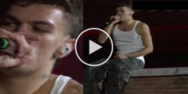 Concerto Radio Zeta, Blanco spaventa tutti: elude i controlli e sale in cima ad un muro