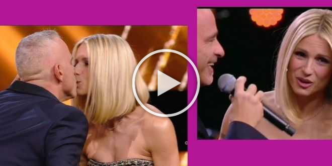 Michelle Hunziker ed Eros Ramazzotti: scatta il bacio in tv, dopo la rottura