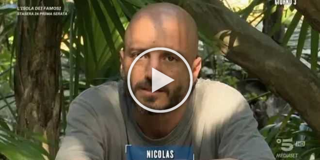 Isola dei Famosi, Nicolas Vaporidis: “Sono stato malissimo, ho avuto paura”