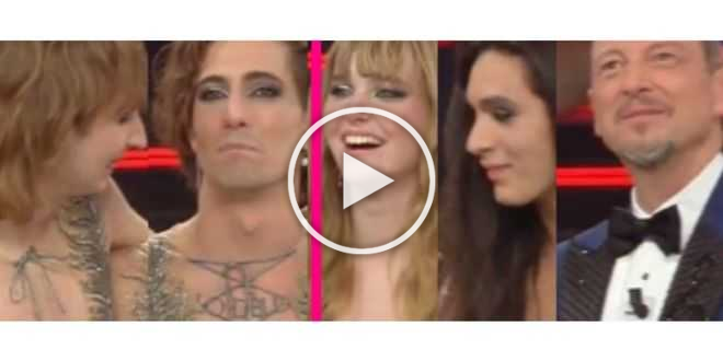 Sanremo 2021, gaffe dei Maneskin contro Amadeus e Fiorello: “Col ca**o!”